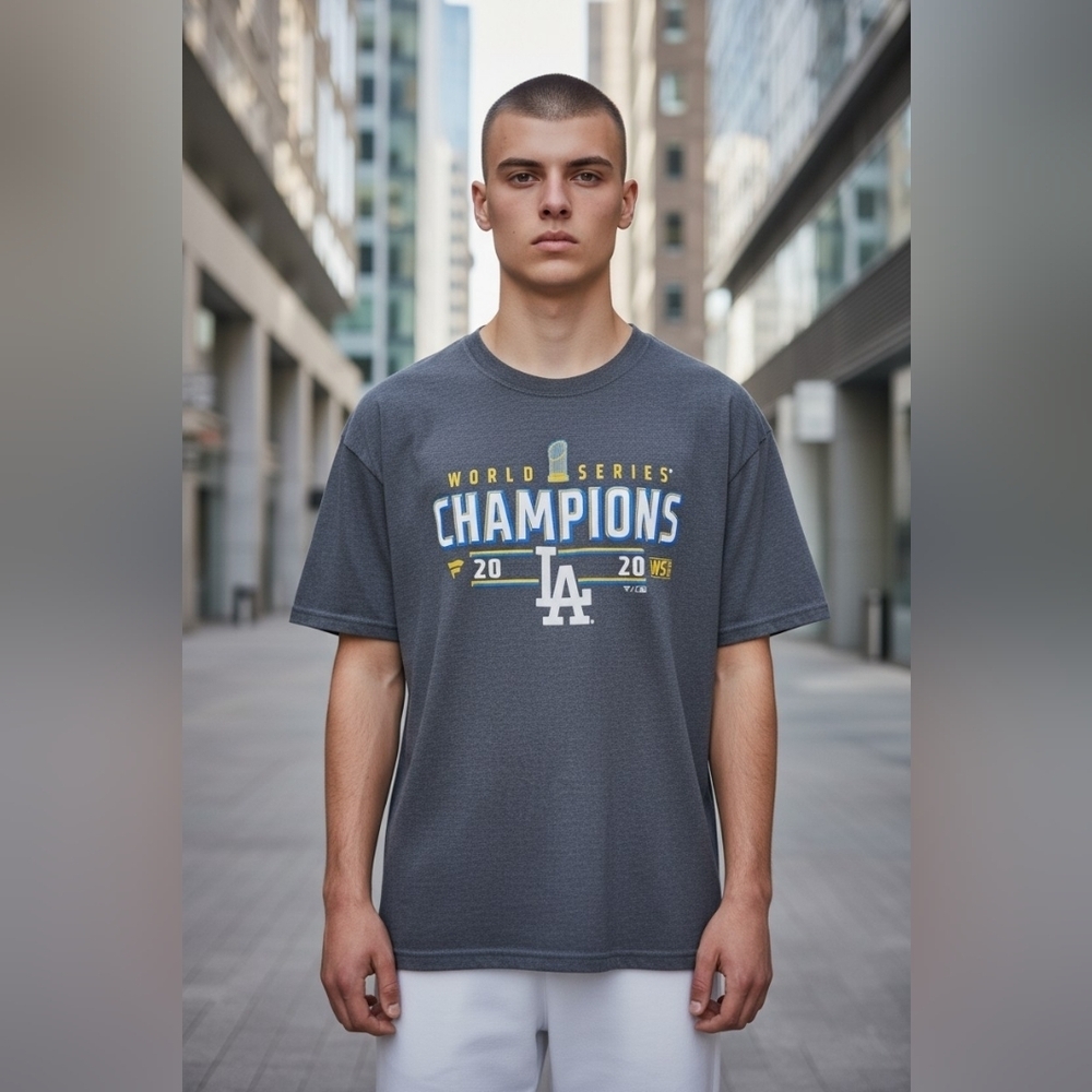 LA Dodgers 2020 World Series Champions Shirt Mens XL MLB Team Gear